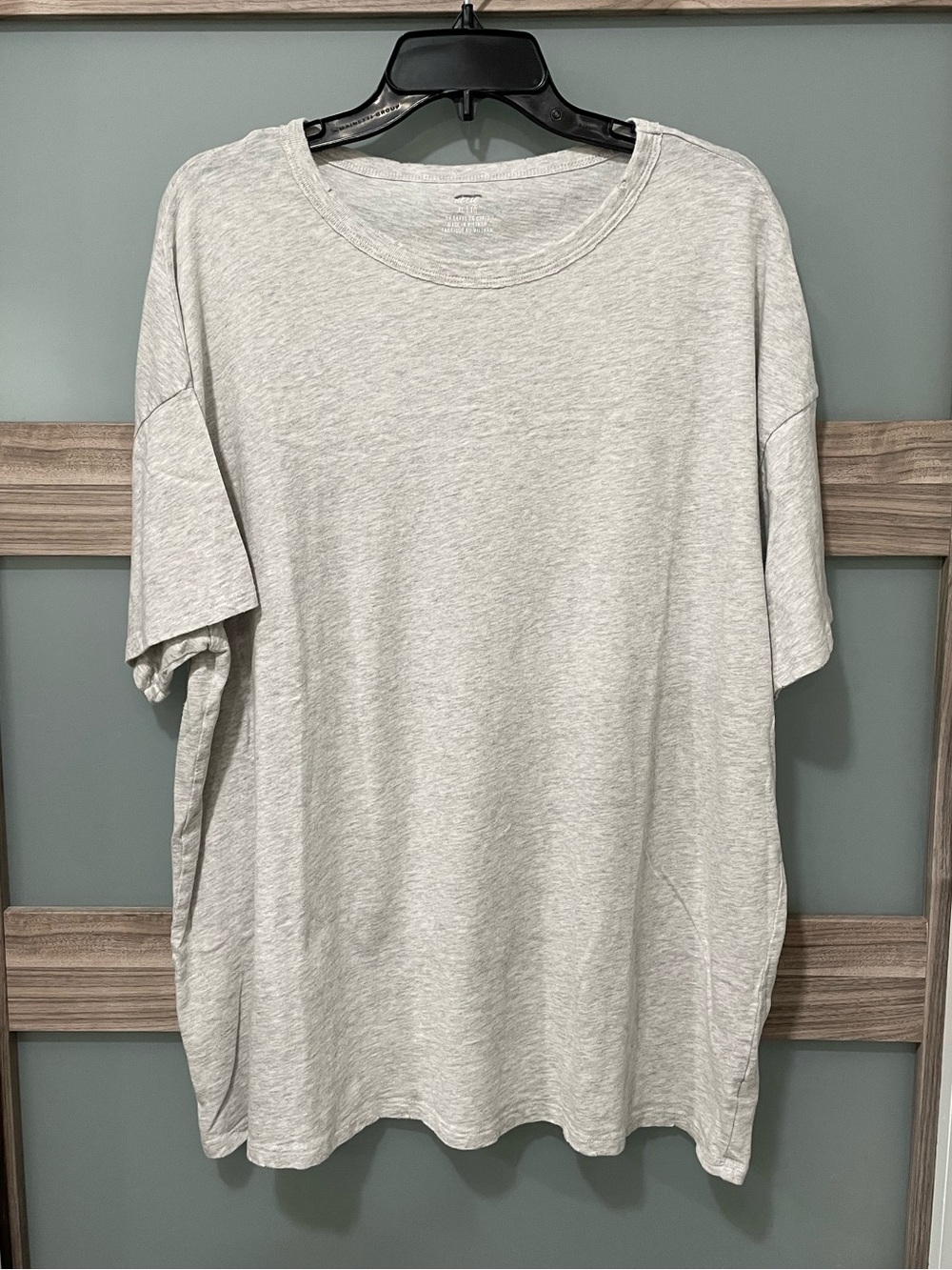 AERIE Distressed Oversized Crew Boyfriend T-Shirt